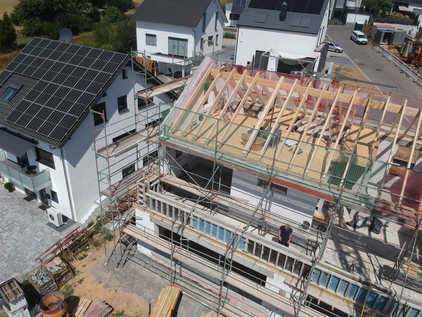 Baustand des Einfamilienhaus Neckargartach